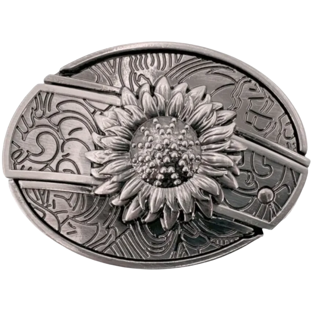Sunflower Belt Buckle (Built-in knife)